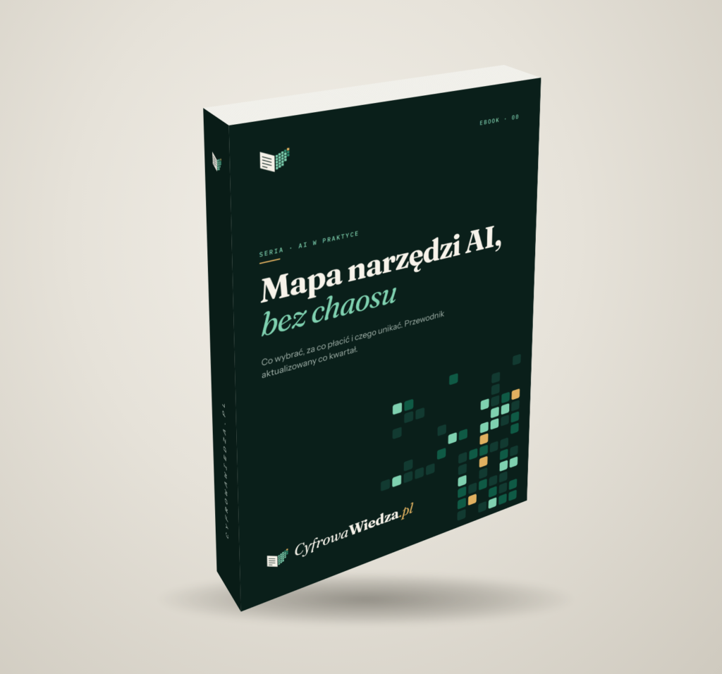 Okładka ebooka „Mapa narzędzi AI, bez chaosu”