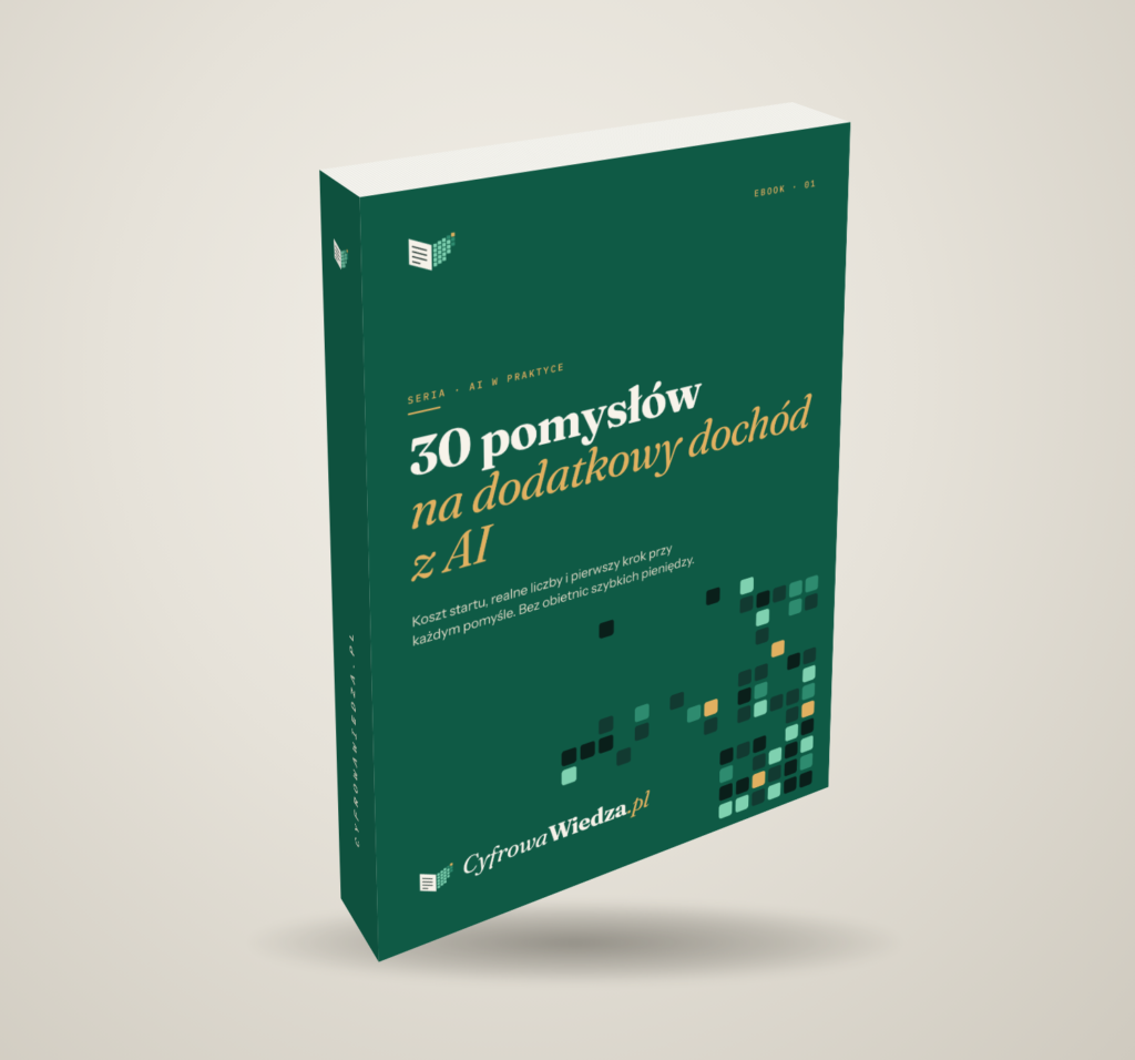 30 pomysłów na dodatkowy dochód z AI