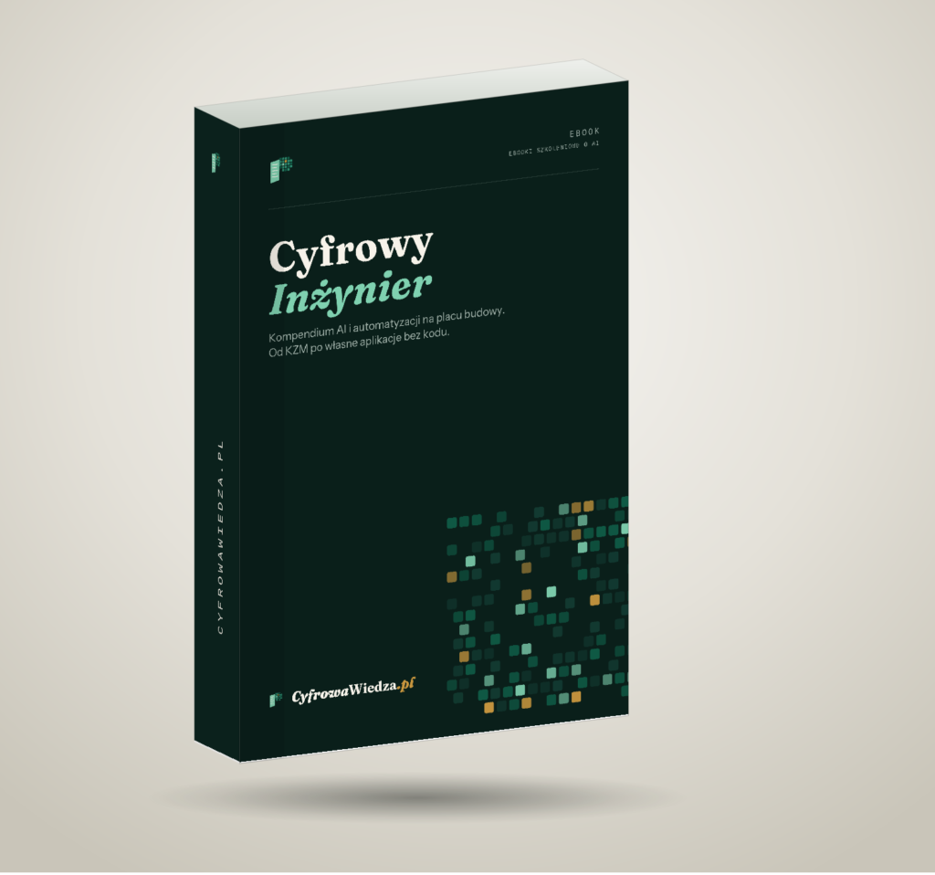 Okładka ebooka "Cyfrowy Inżynier, czyli AI na budowie"